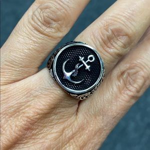 Sterling silver Cross Anchor men’s Ring 8 9 10 11